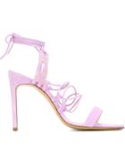 Bionda Castana Viola Sandals, Women's, Size: 39, Pink/purple, Calf Leather/suede/leather