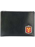 Saint Laurent 'smoking Forever' Patch Zipped Tablet Holder - Black