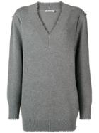 T By Alexander Wang V-neck Sweater Dress - Grey