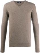 Hackett V-neck Knit Sweater - Brown