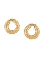 Yves Saint Laurent Pre-owned Hammered Art Loop Earrings - Gold