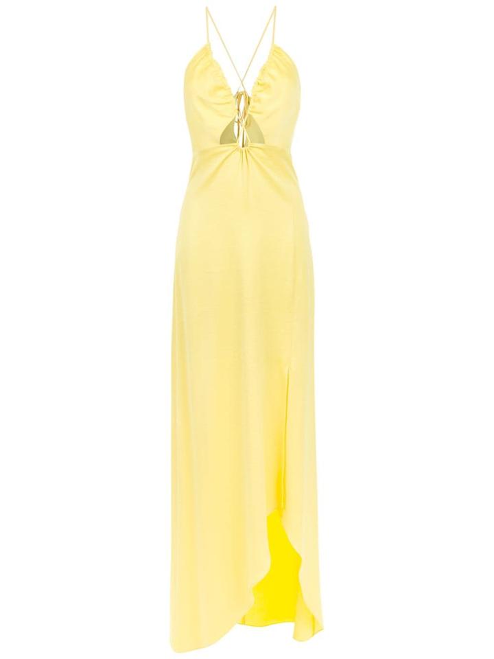 Tufi Duek Long Party Dress - Yellow & Orange
