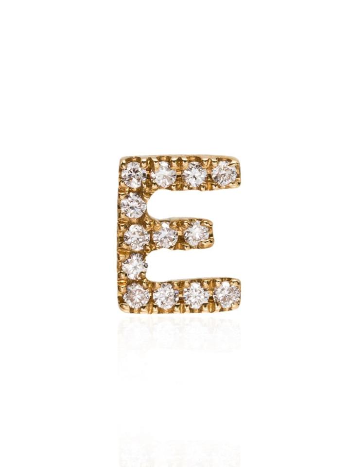 Loquet 18kt Yellow Gold E Letter Charm
