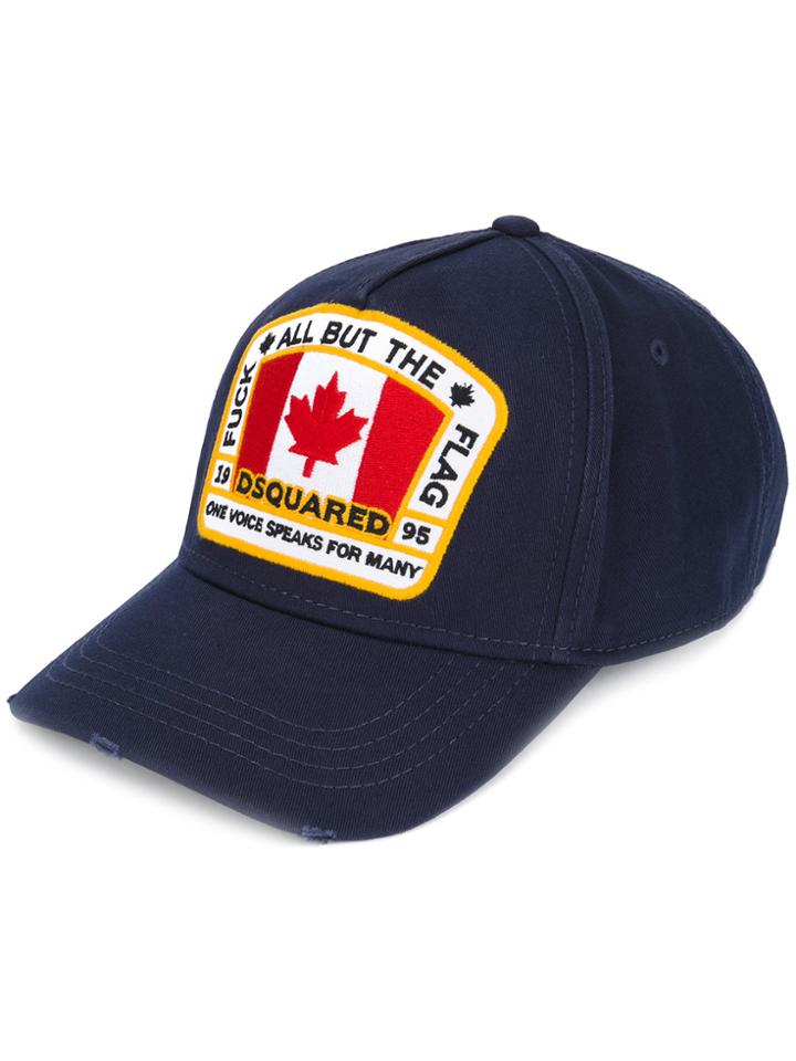 Dsquared2 Canadian Patch Baseball Cap - Blue