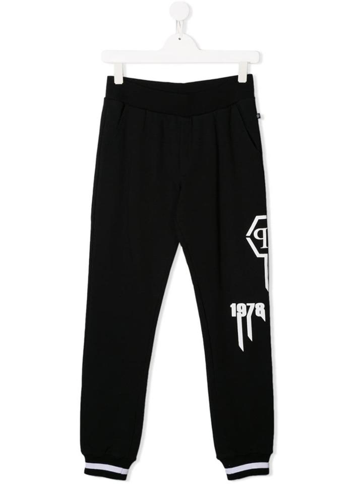 Philipp Plein Junior Teen Logo Track Pants - Black
