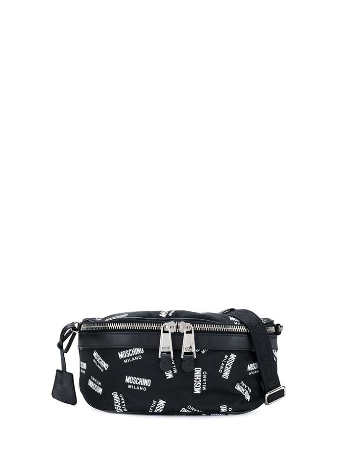 Moschino Monogram Belt Bag - Black