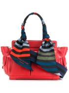 Sonia Rykiel Scarf Trim Handle Tote - Red