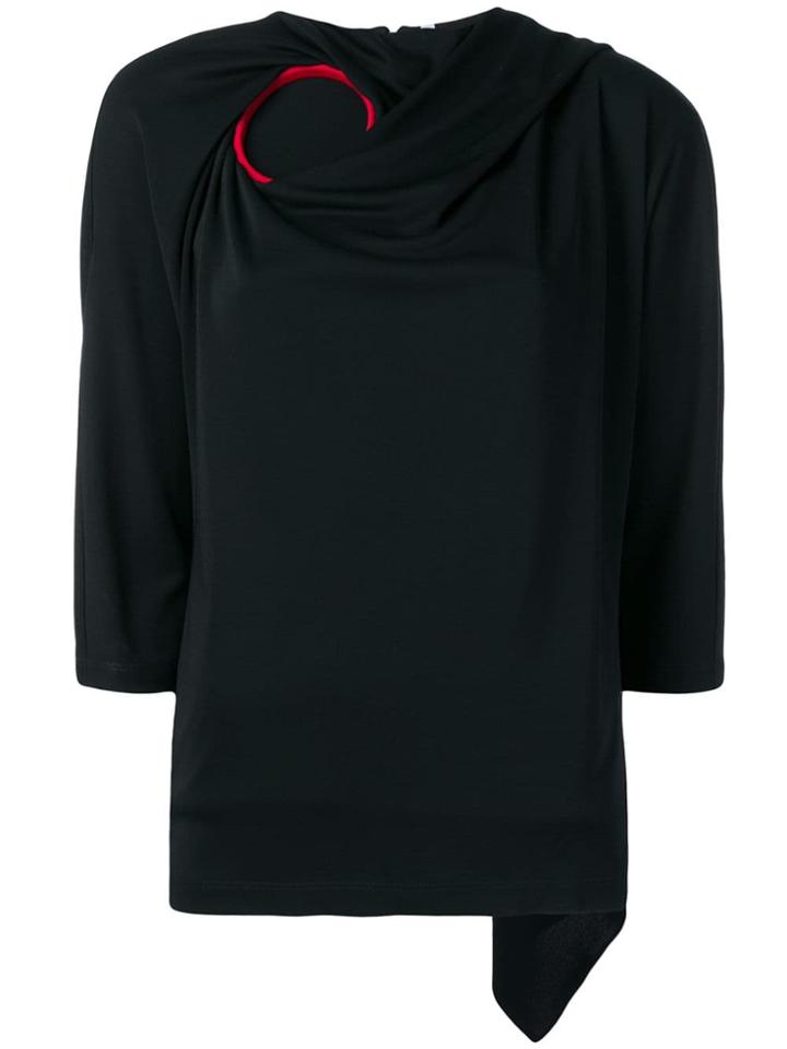 Chalayan Draped Ring Top - Black