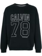 Calvin Klein Jeans Logo Embroidered Sweatshirt - Black