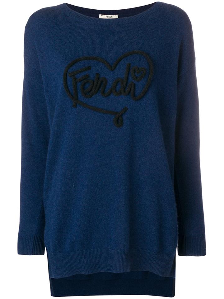 Fendi Open Your Heart Sweater - Blue