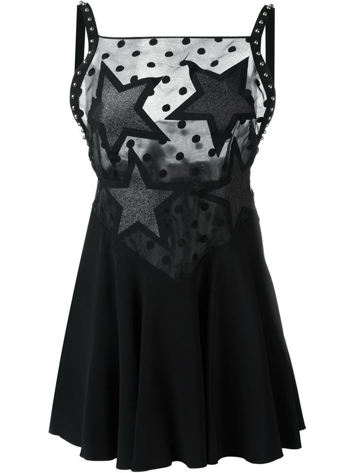 Giamba Lace Panel Mini Dress