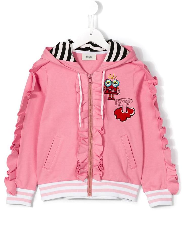 Fendi Kids Space Hoodie, Toddler Unisex, Size: 2 Yrs, Pink/purple, Cotton
