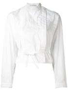 J.w.anderson Side-fastening Belt Blouse, Women's, Size: 12, White, Cotton