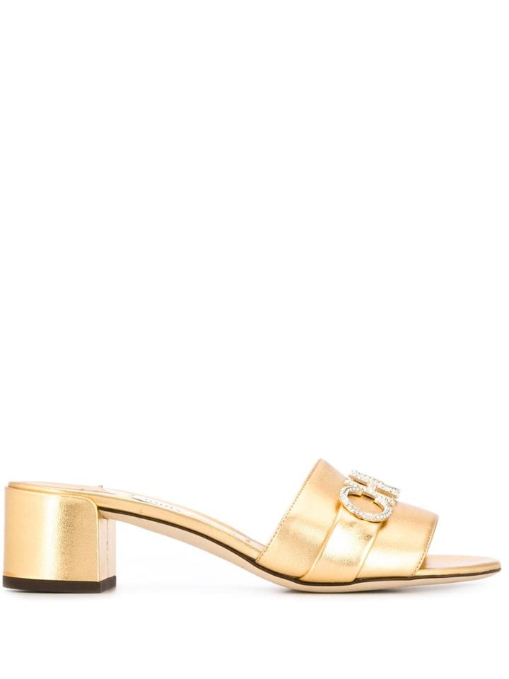 Jimmy Choo Joni Mule Sandals - Gold