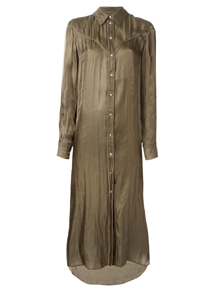 Mm6 Maison Margiela Long Shirt Dress - Green