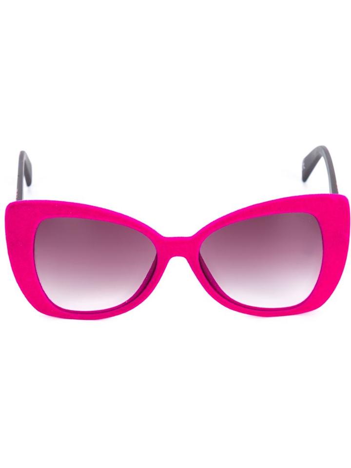 Italia Independent Butterfly Frame Sunglasses, Women's, Pink/purple, Plastic/other Fibres