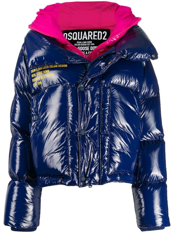 Dsquared2 Layered Puffer Jacket - Blue