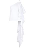 Rosie Assoulin Ruffle Blouse, Women's, Size: Xs, White, Cotton