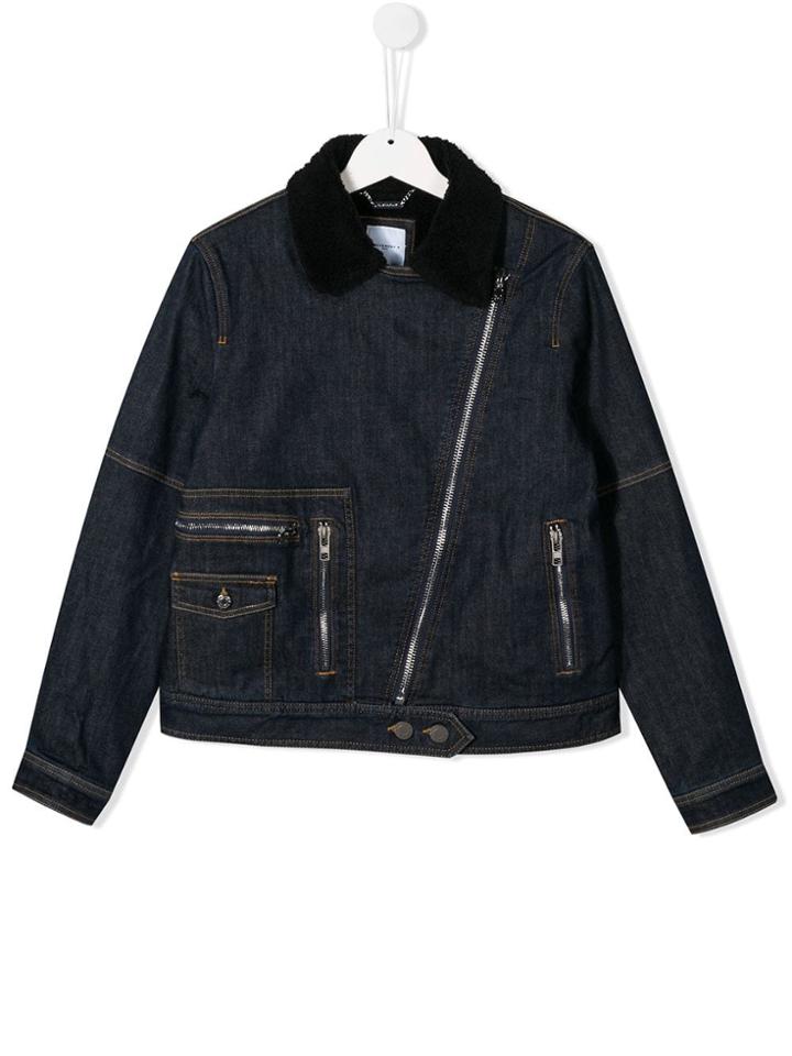 Givenchy Kids Denim Biker Jacket - Blue