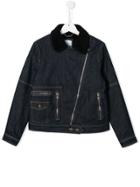 Givenchy Kids Denim Biker Jacket - Blue