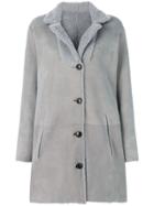 Closed Buttoned Coat - Grey