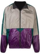 Lanvin Colour Block Windbreaker Jacket - Grey