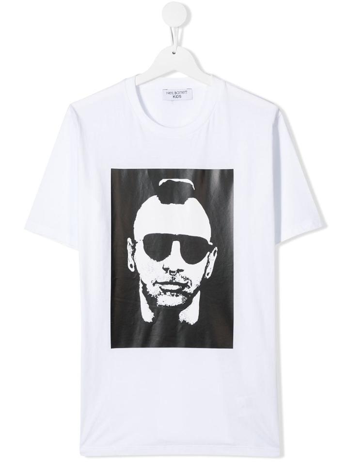 Neil Barrett Kids Teen Graphic Print T-shirt - White