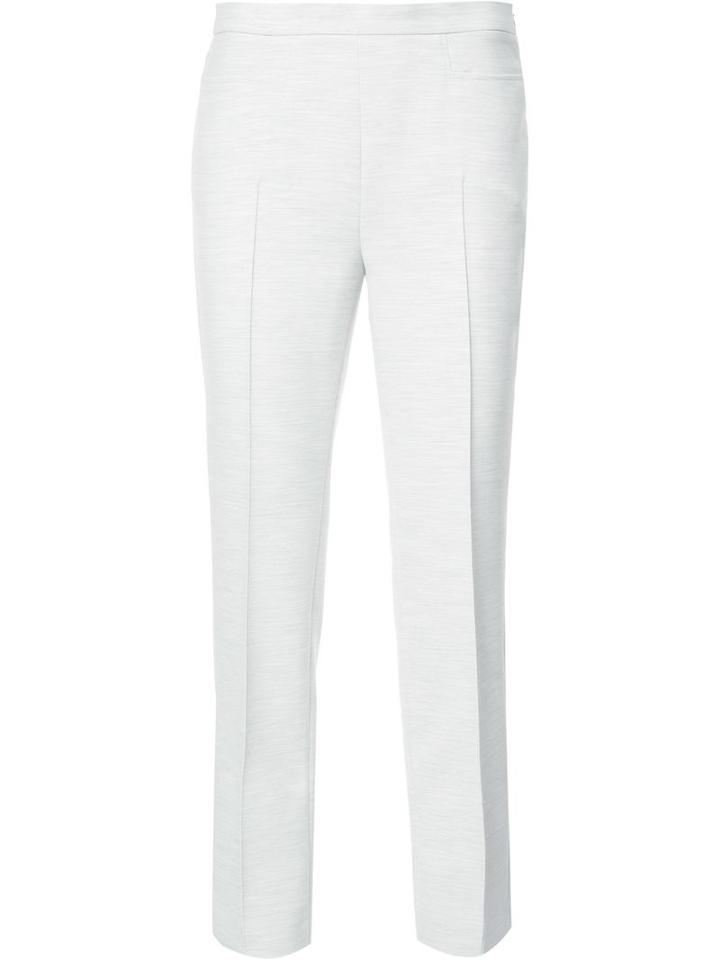Akris Punto Straight Cropped Trousers, Women's, Size: 4, Grey, Polyester/viscose/cotton
