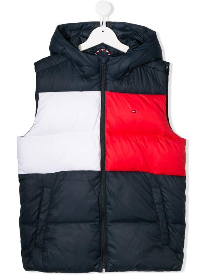 Tommy Hilfiger Junior Teen Hooded Gilet - Blue