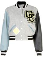 Opening Ceremony Contrast Cropped Sports Jacket - Neutrals