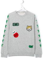 Stella Mccartney Kids 'billy' Badges Sweatshirt, Girl's, Size: 14 Yrs, Grey