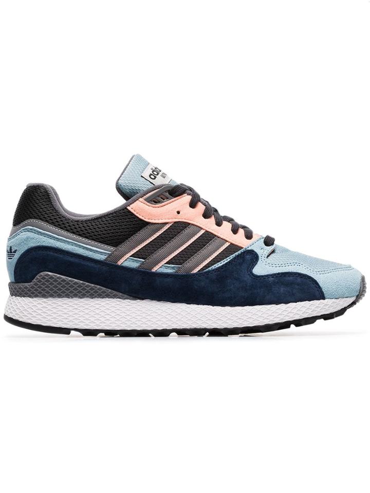 Adidas Blue And Grey Ultra Tech Suede Sneakers - Multicoloured