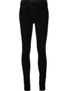 Rag & Bone /jean Lace-up Skinny Jeans, Women's, Size: 30, Black, Cotton/polyurethane
