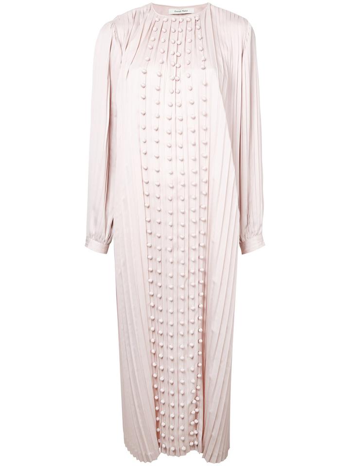 Donnah Mabel - Pleated Detail Dress - Women - Polyester - 0, Pink/purple, Polyester