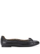 See By Chloé Lace-up Trim Ballerina Shoes - Black