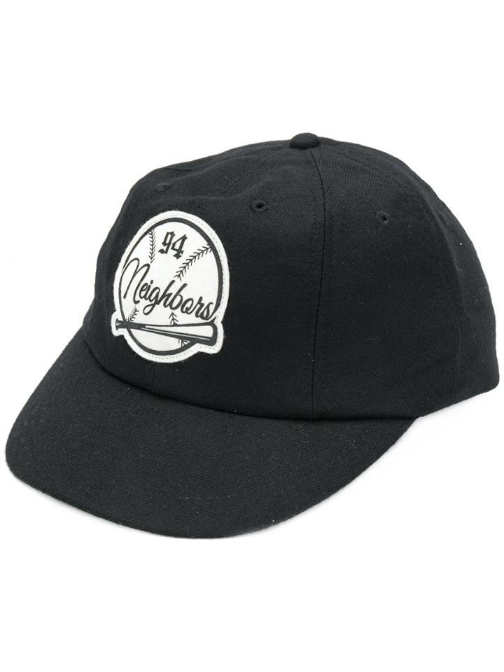 Neighborhood Logo Patch Baseball Cap - Black