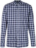 Lanvin Classic Plaid Shirt, Men's, Size: 38, Blue, Cotton