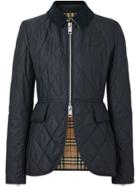 Burberry Monogram Motif Quilted Riding Jacket - Blue
