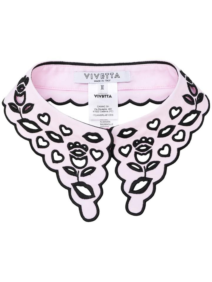 Vivetta Embroidered Collar - Pink & Purple