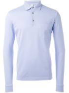 Aspesi Longsleeved Polo Shirt, Men's, Size: Xxl, Blue, Cotton