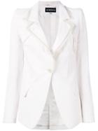 Ann Demeulemeester - Fringed One-button Blazer - Women - Cotton/hemp/linen/flax/rayon - 38, Women's, White, Cotton/hemp/linen/flax/rayon