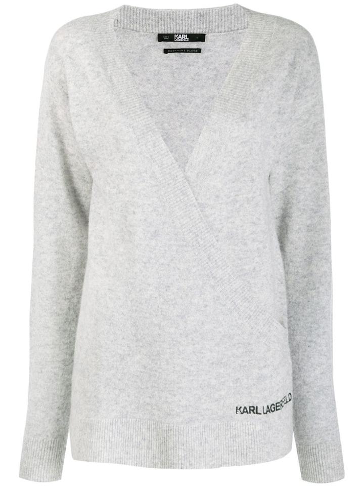 Karl Lagerfeld Rue St Guillaume Wrap Jumper - Grey
