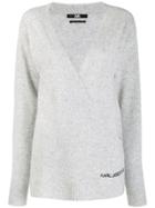 Karl Lagerfeld Rue St Guillaume Wrap Jumper - Grey