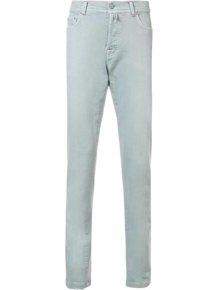Kiton Straight-legged Jeans, Men's, Size: 33, Green, Cotton/spandex/elastane