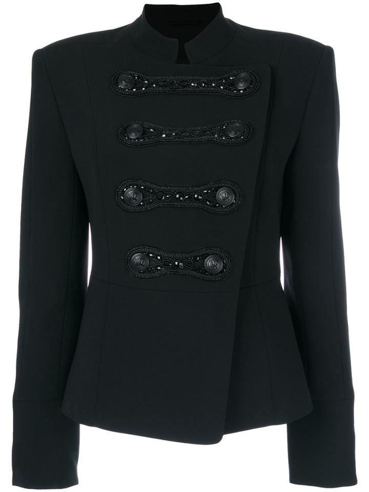 Pierre Balmain Double-breasted Fitted Blazer - Black