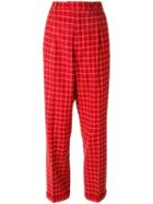 Moschino Pre-owned Checked Trousers - Red