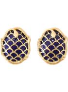 Yves Saint Laurent Vintage Snake Enamel Earrings