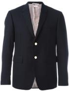 Thom Browne Classic Single Breasted Sport Coat In 2 Ply Fresco - Blue