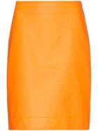 Ashley Williams High-waisted Vinyl Mini Skirt - Orange