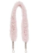 Miu Miu Detachable Shearling Shoulder Strap - Pink & Purple